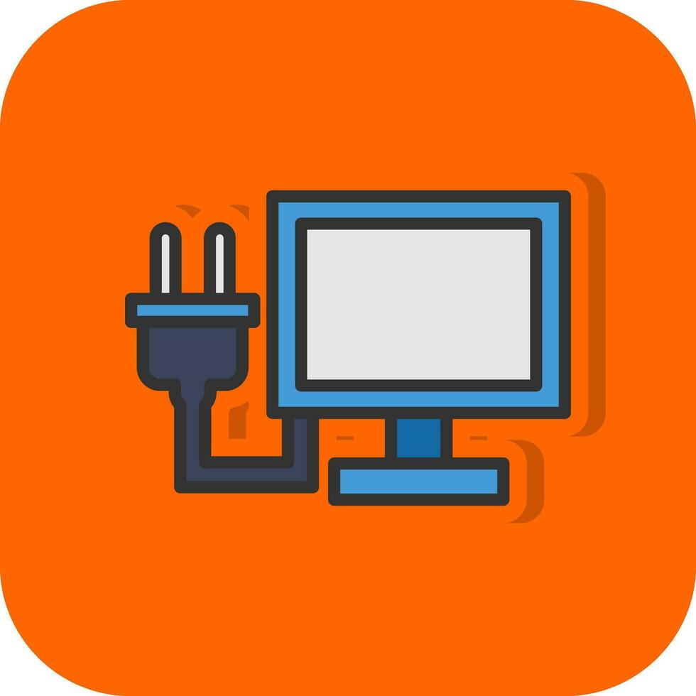Lcd Plug Vector Icon Design