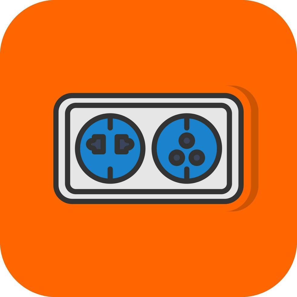 Wall socket Vector Icon Design