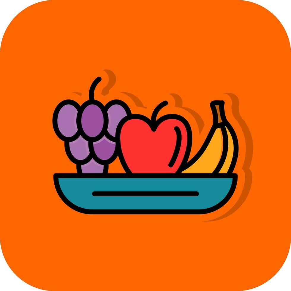 Fruta ensalada vector icono diseño