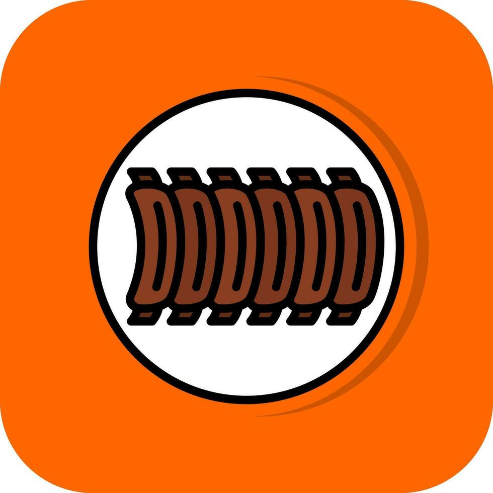 BBQ Ribs Vector Icon Design