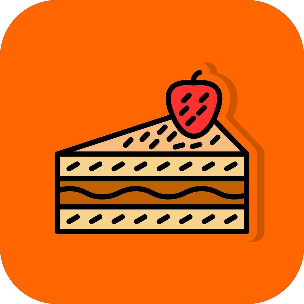 Cheesecake Vector Icon Design