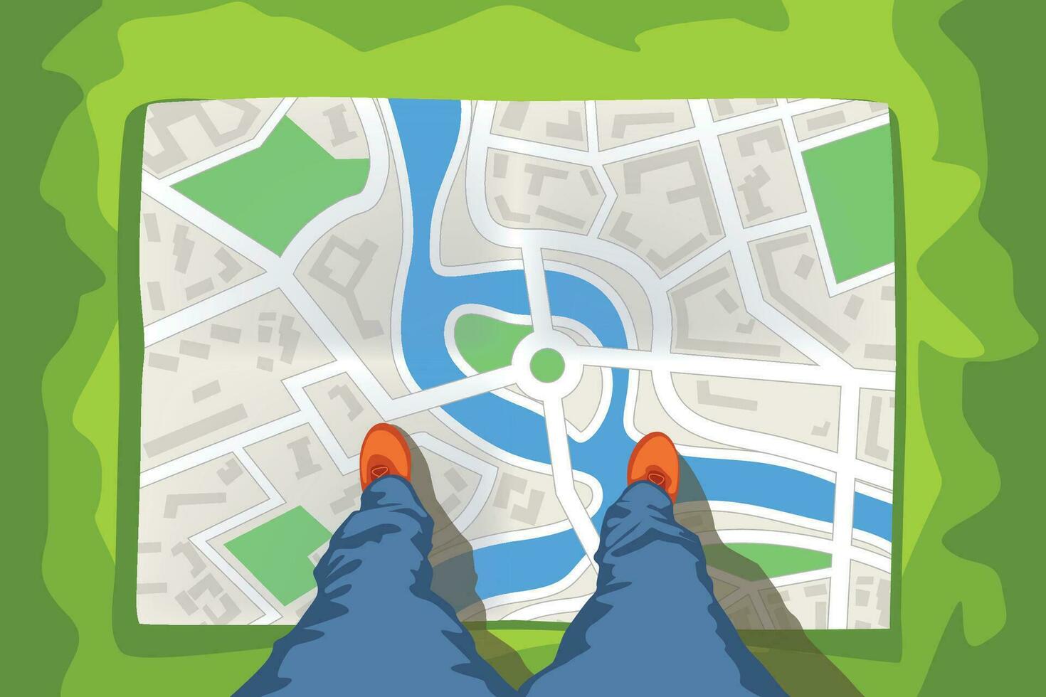 legs map paper vector