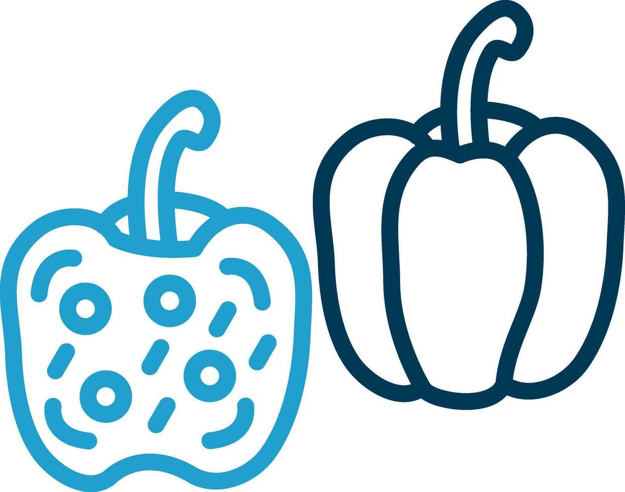 Stuffed Peppers Vector Icon Design