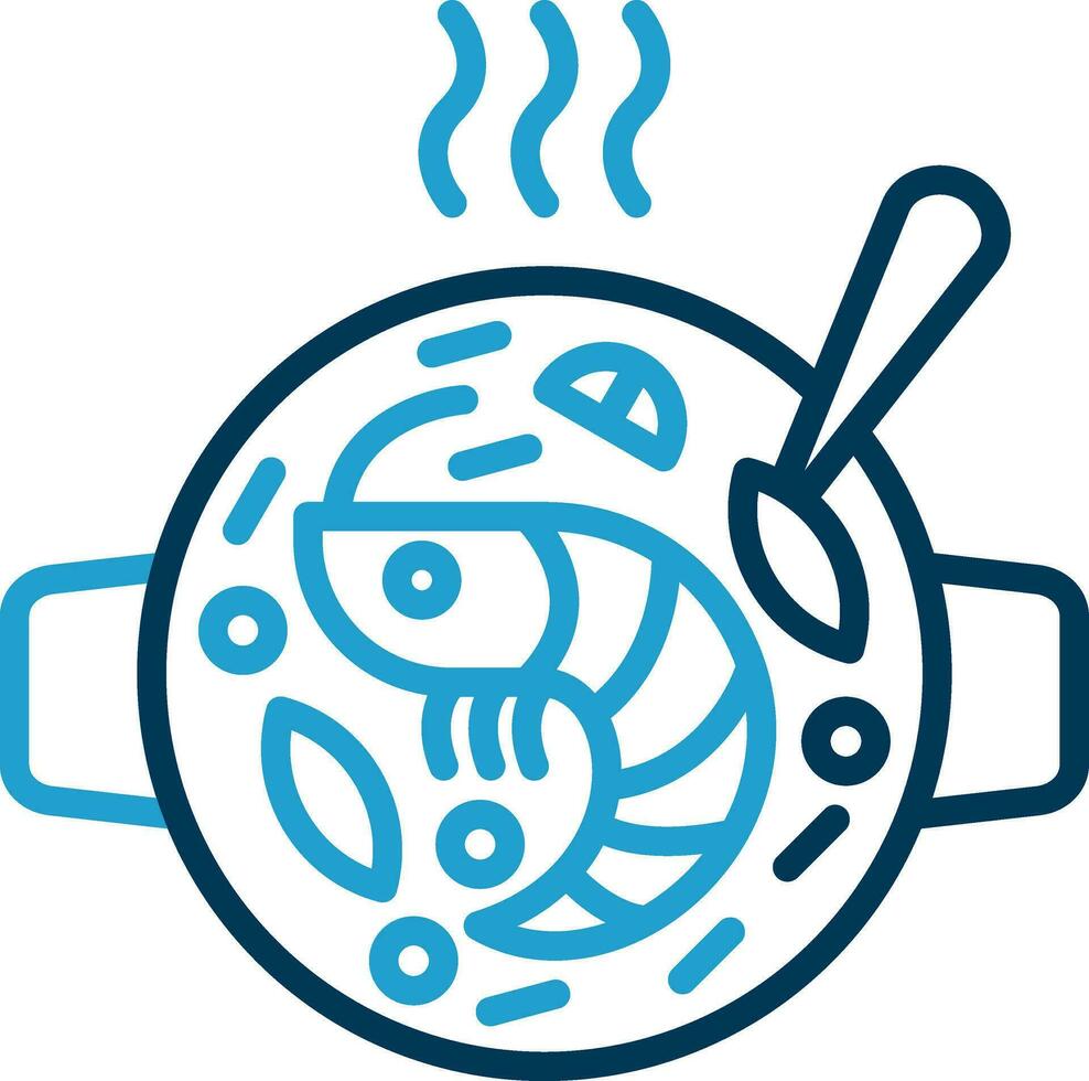 Seafood Paella Vector Icon Design