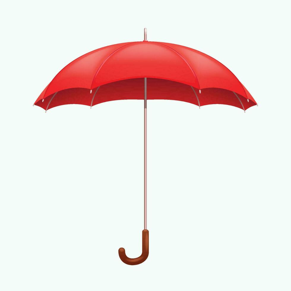 red color umbrella vector