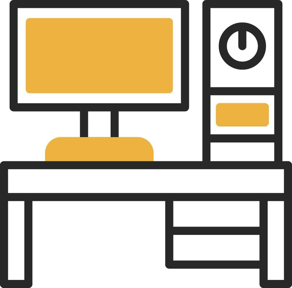 Desktop pc Vector Icon Design