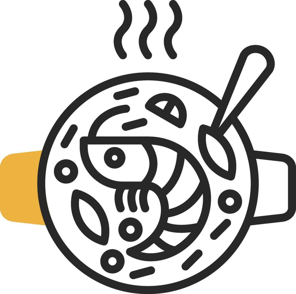 Seafood Paella Vector Icon Design