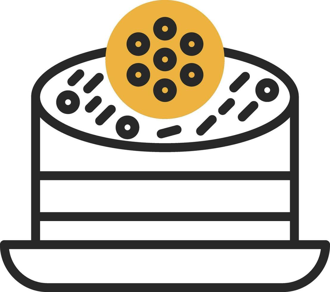 Oreo Cheesecake Vector Icon Design