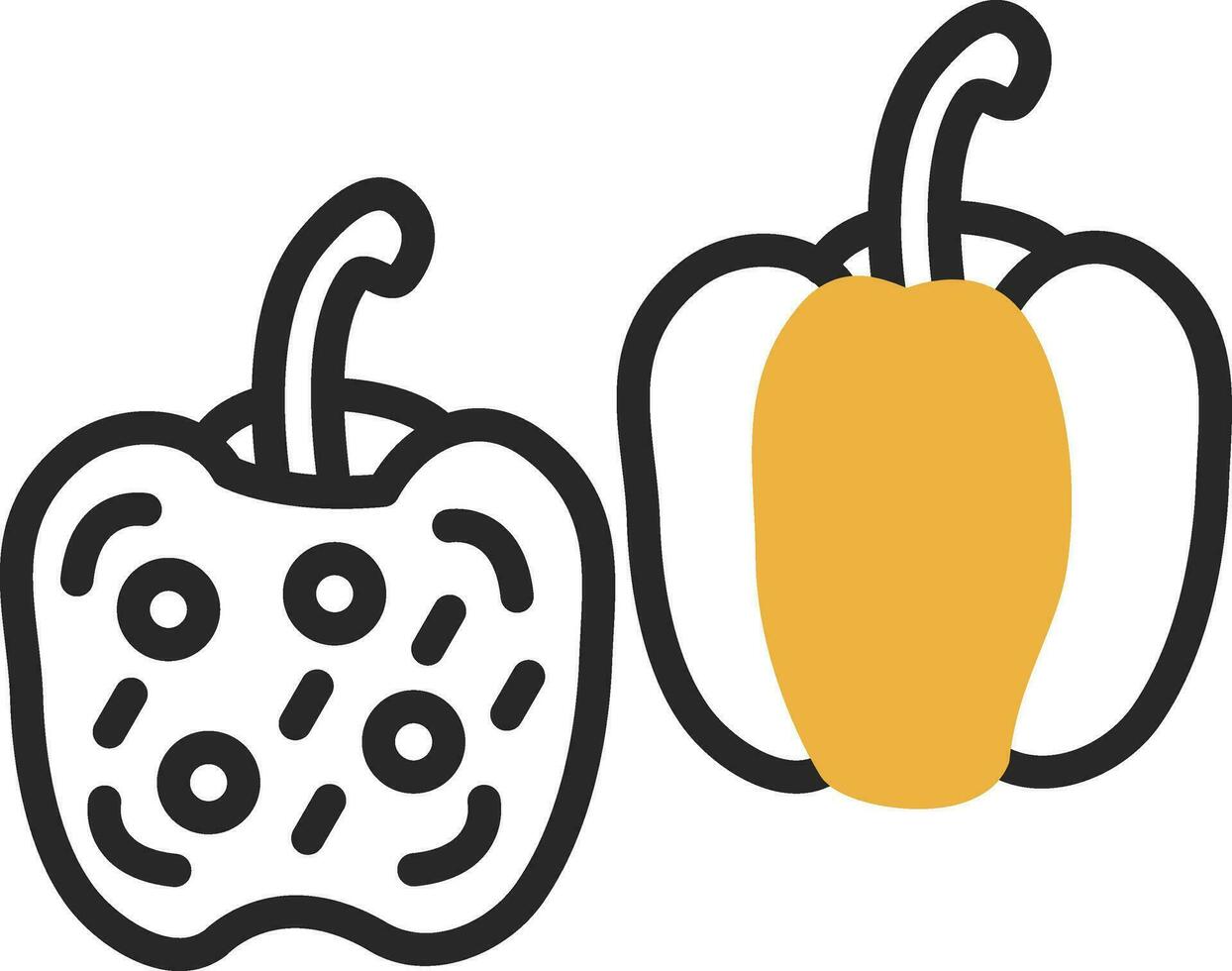 Stuffed Peppers Vector Icon Design