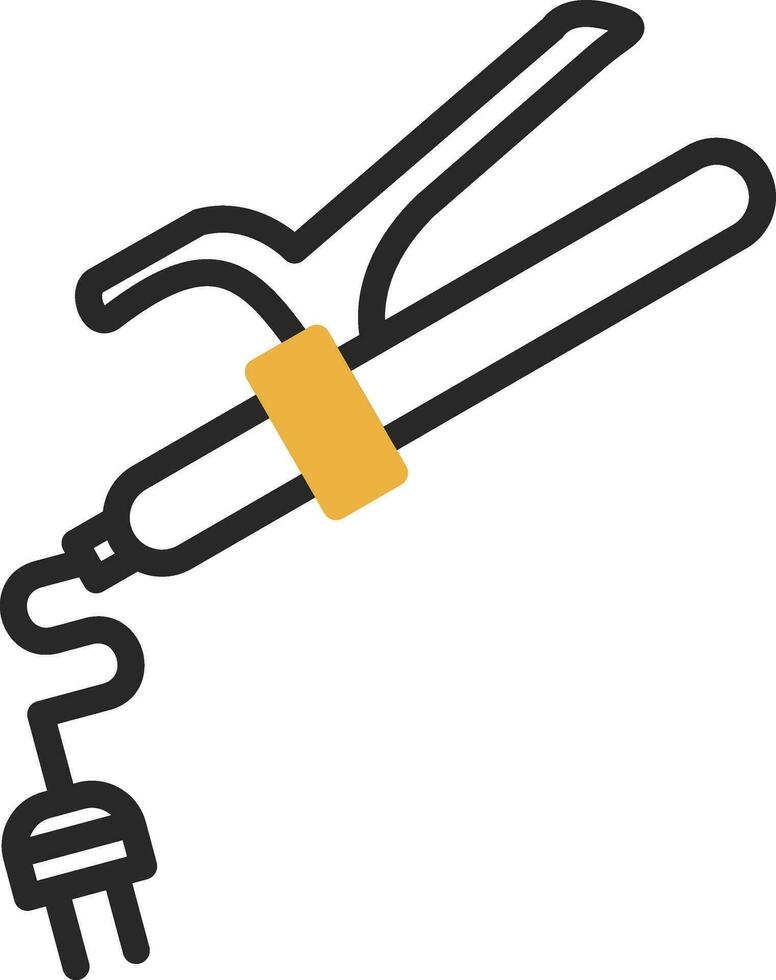 Curling Iron Vector Icon Design