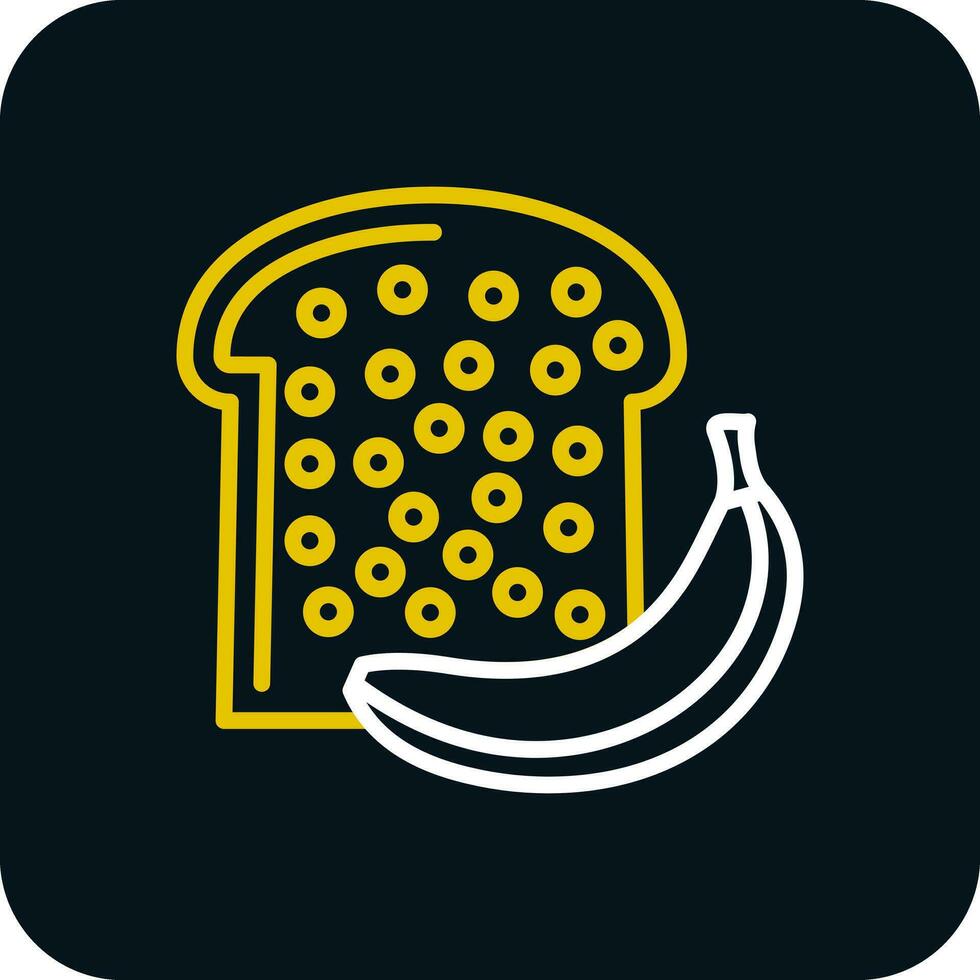 Banana Bread Vector Icon Design