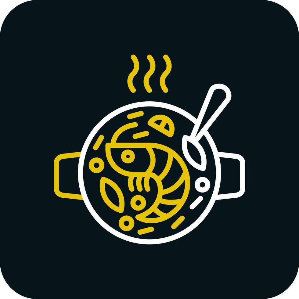 Seafood Paella Vector Icon Design