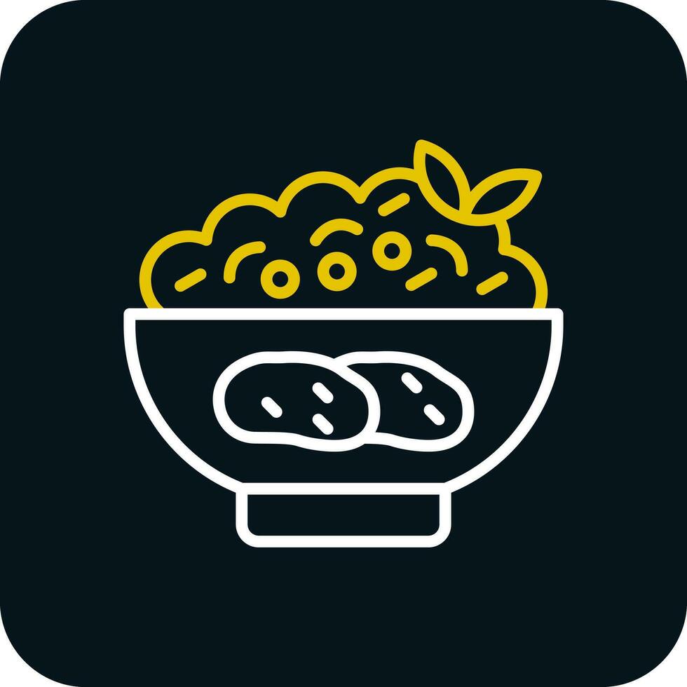 Mashed Potatoes Vector Icon Design