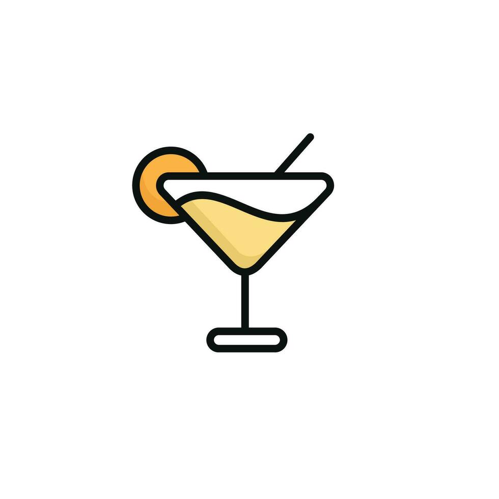 Cocktail vector illustration isolated on white background. Cocktail icon