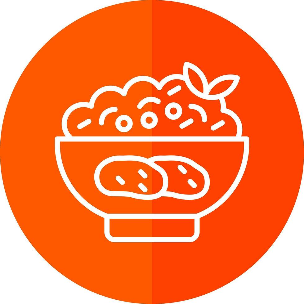 Mashed Potatoes Vector Icon Design