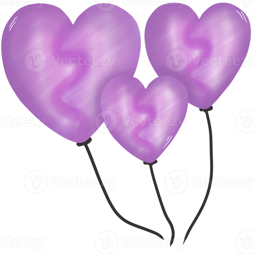 minimal cute heart element png