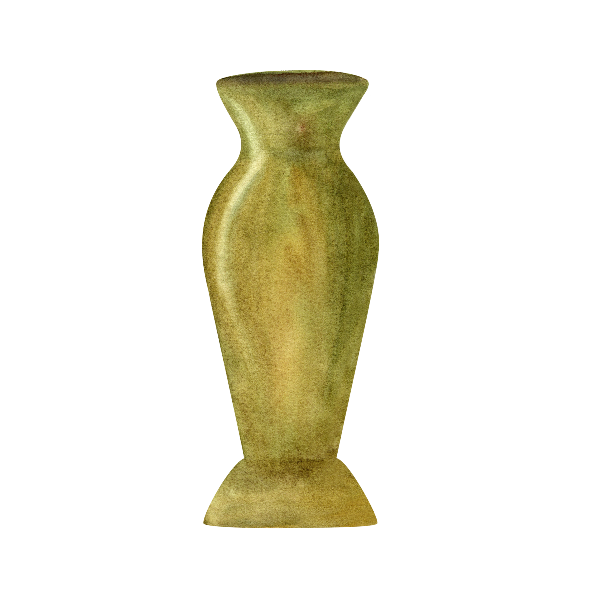 Ceramic matte yellow vase for plants, flowers, floral bouquets. , Empty