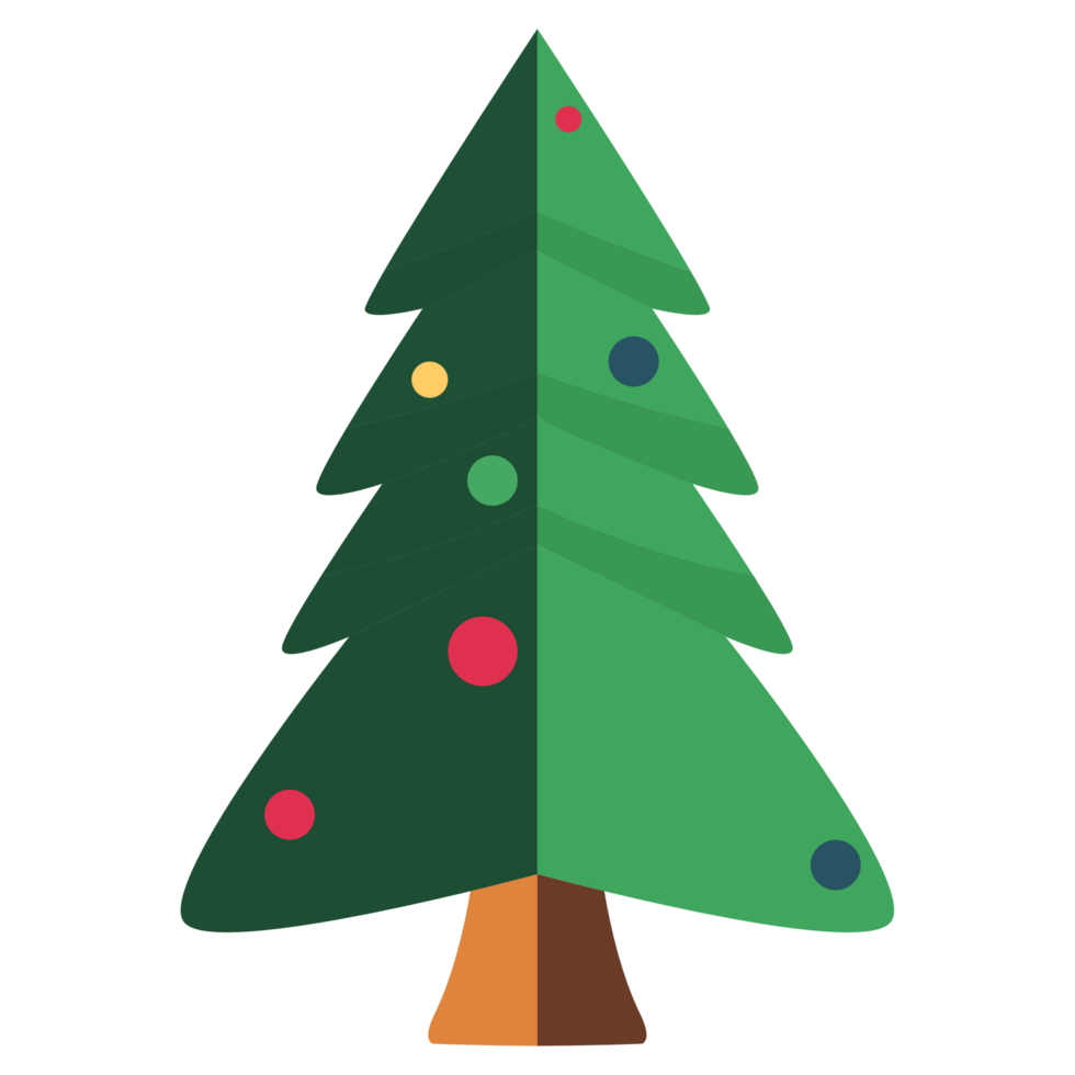 Christmas tree element for winter holiday png