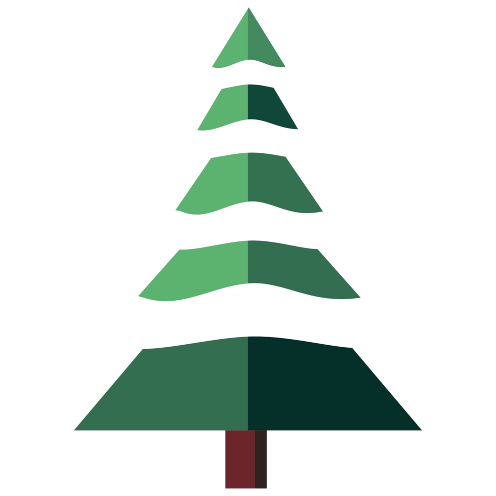 Christmas tree element for winter holiday png