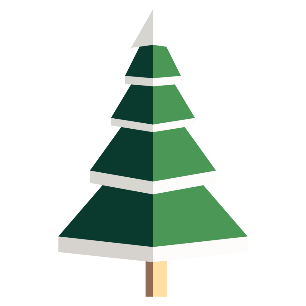 Christmas tree element for winter holiday png