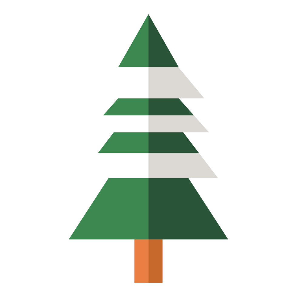 Christmas tree element for winter holiday png