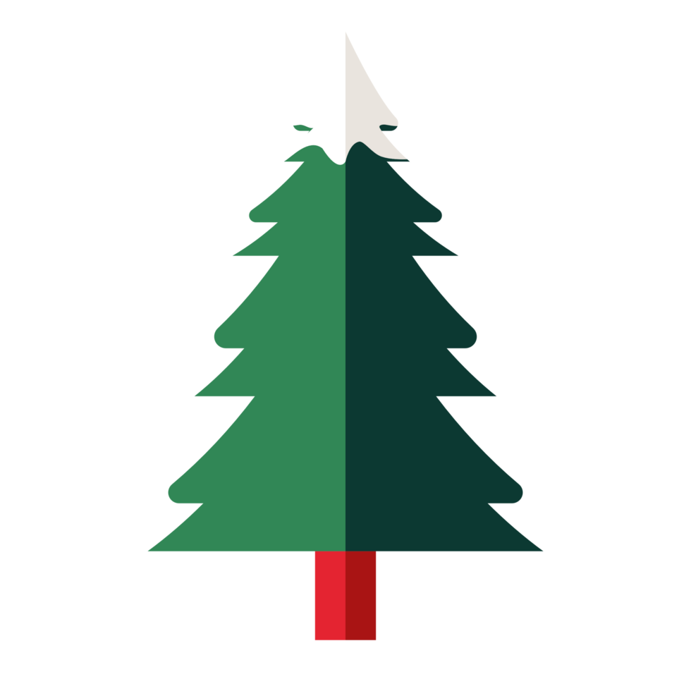 Christmas tree element for winter holiday png