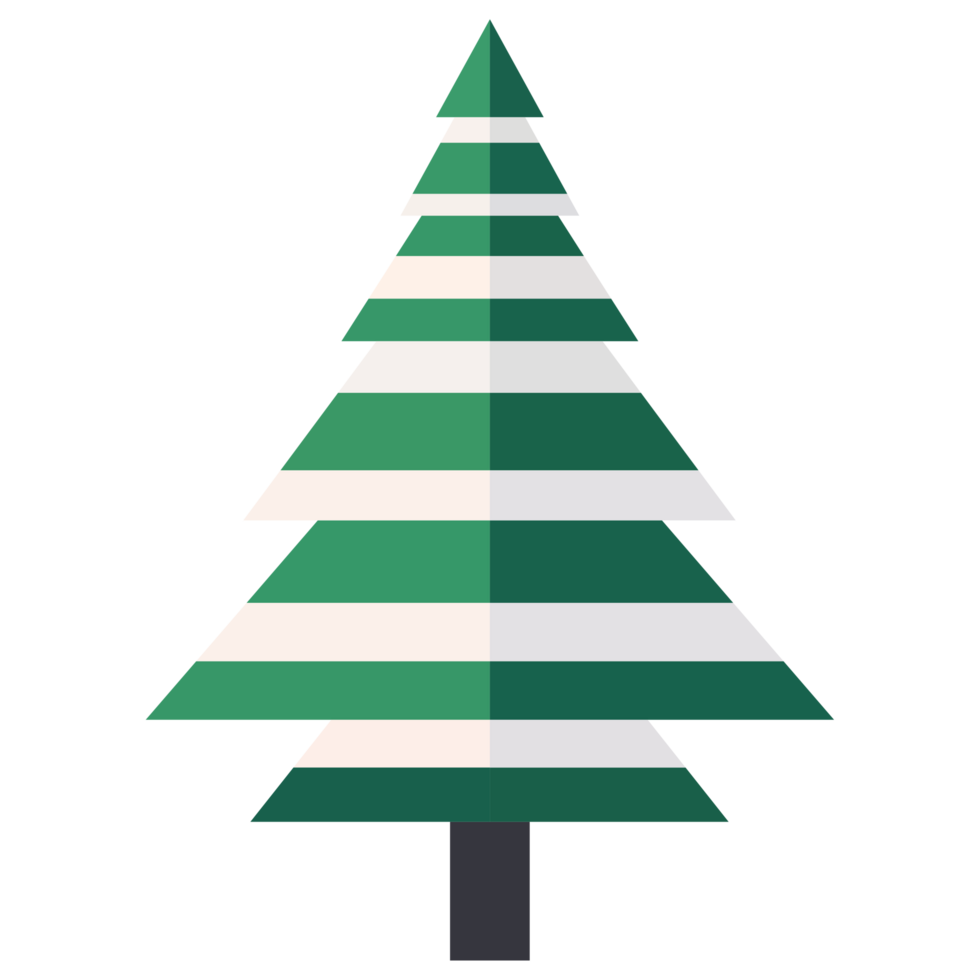 Christmas tree element for winter holiday png
