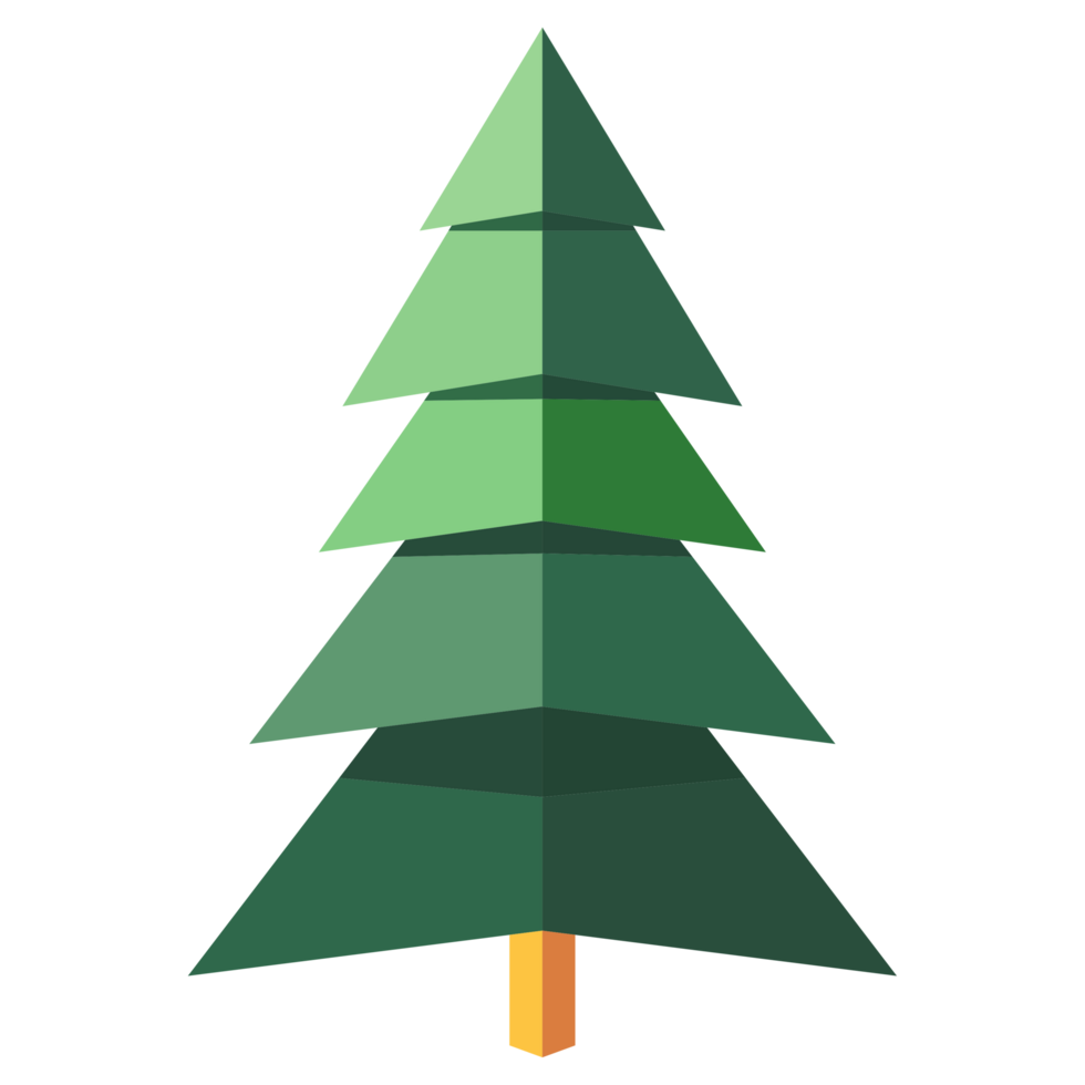 Christmas tree element for winter holiday png