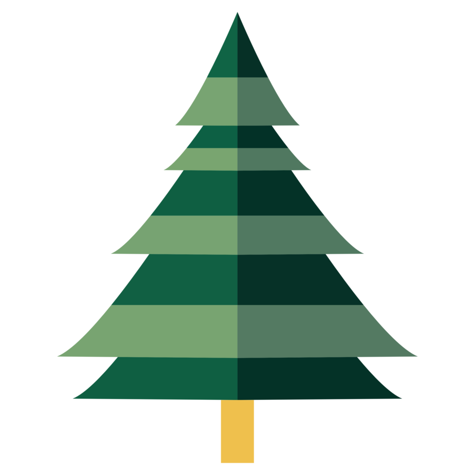 Christmas tree element for winter holiday png