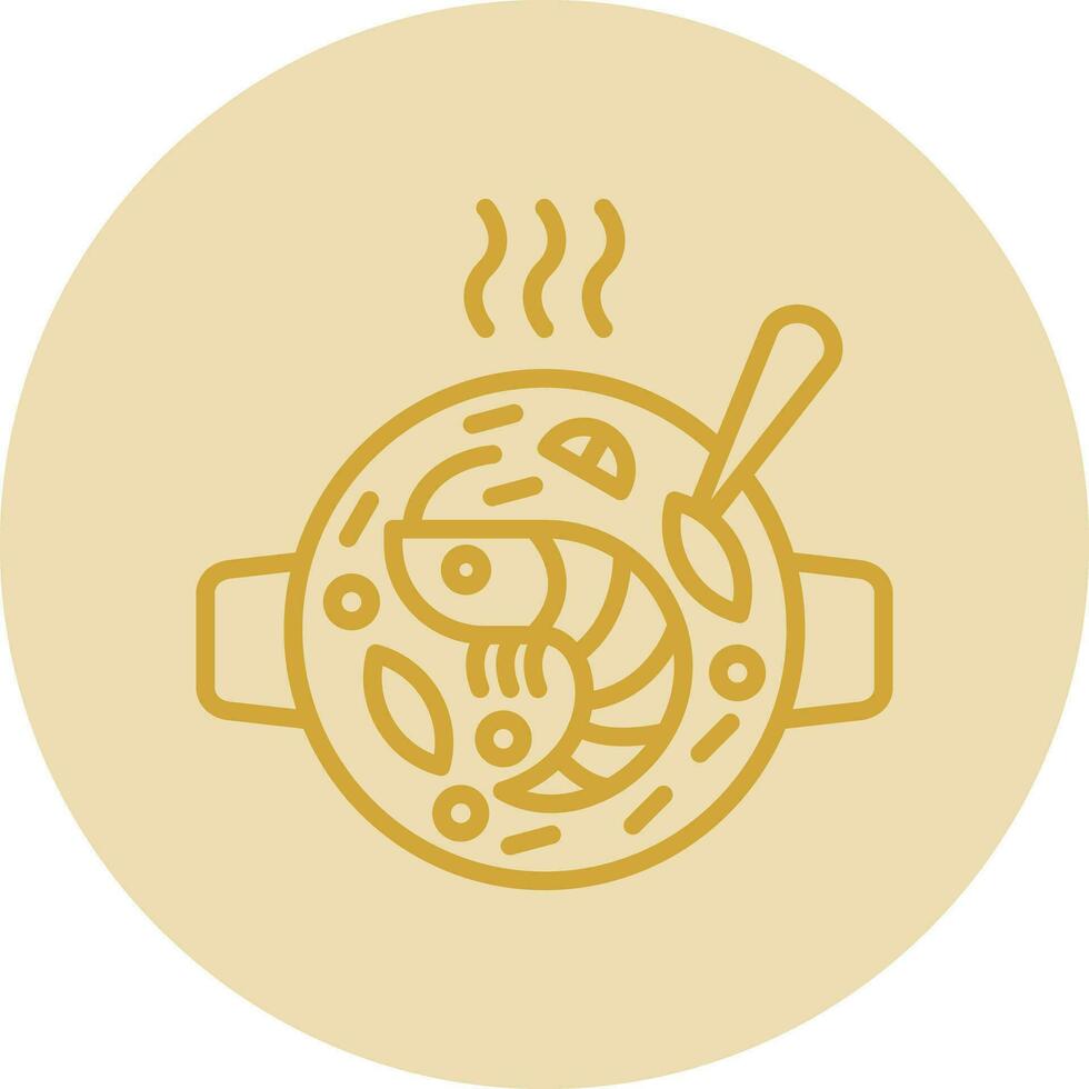 Seafood Paella Vector Icon Design