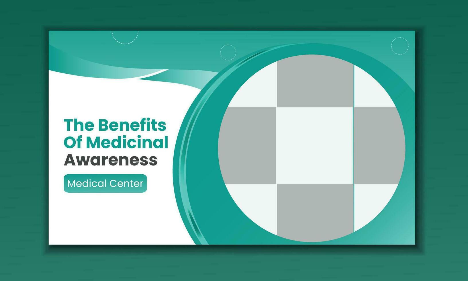 medical youtube thumbnail template Design vector