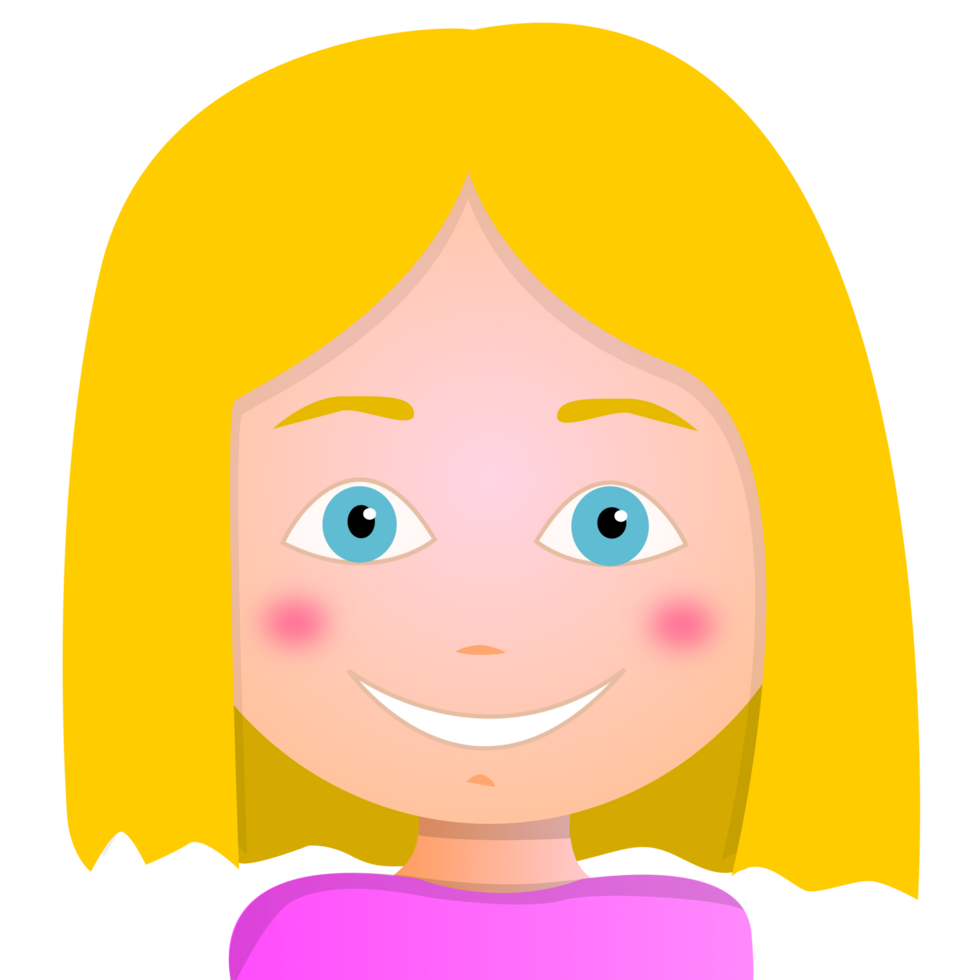 rubia niña sonriente png