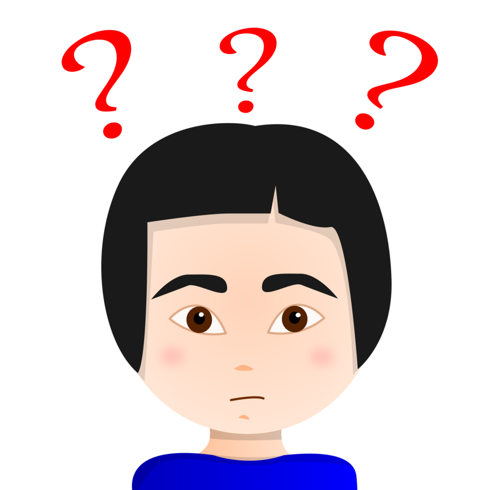 asian person with question mark png