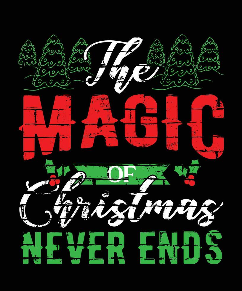 The magic of Christmas never ends vector