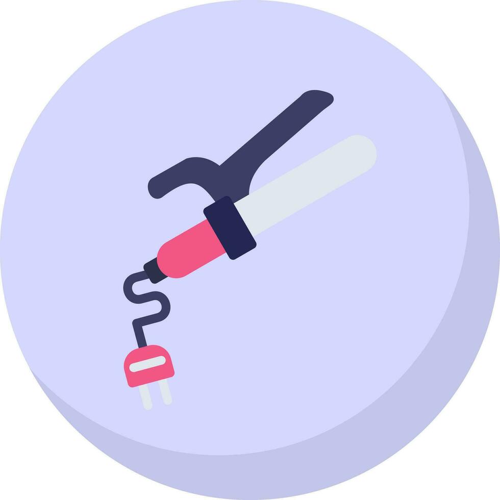 Curling Iron Vector Icon Design