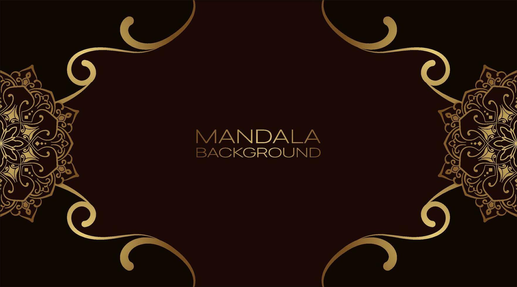 luxury background with golden mandala ornament vector