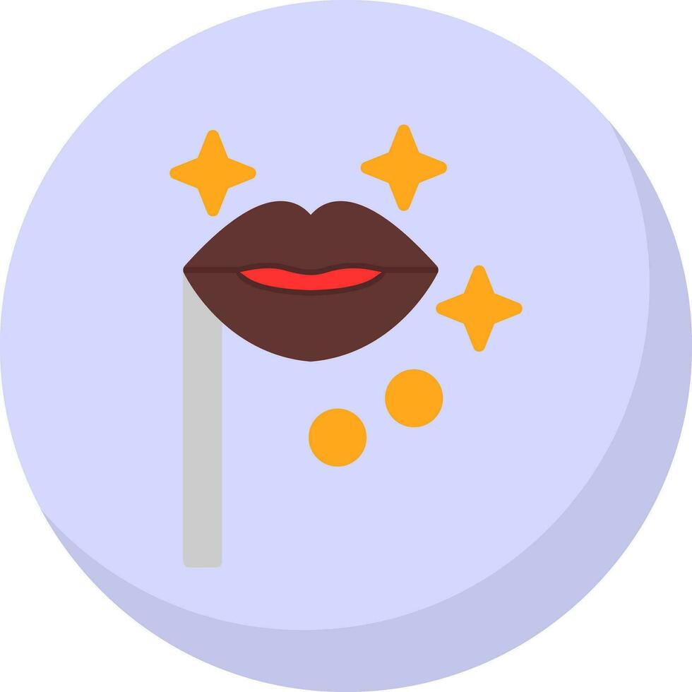 Lip Mask Vector Icon Design