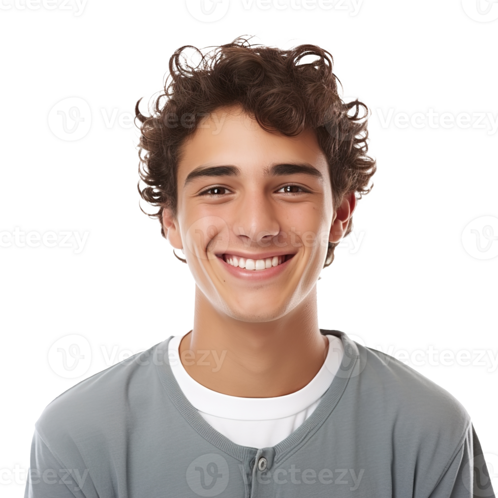 Close-Up of a Smiling Male University Student, Isolated on a Transparent Background,  Celebrating Academic Success and Confidence, Boy Life, Ai generative png