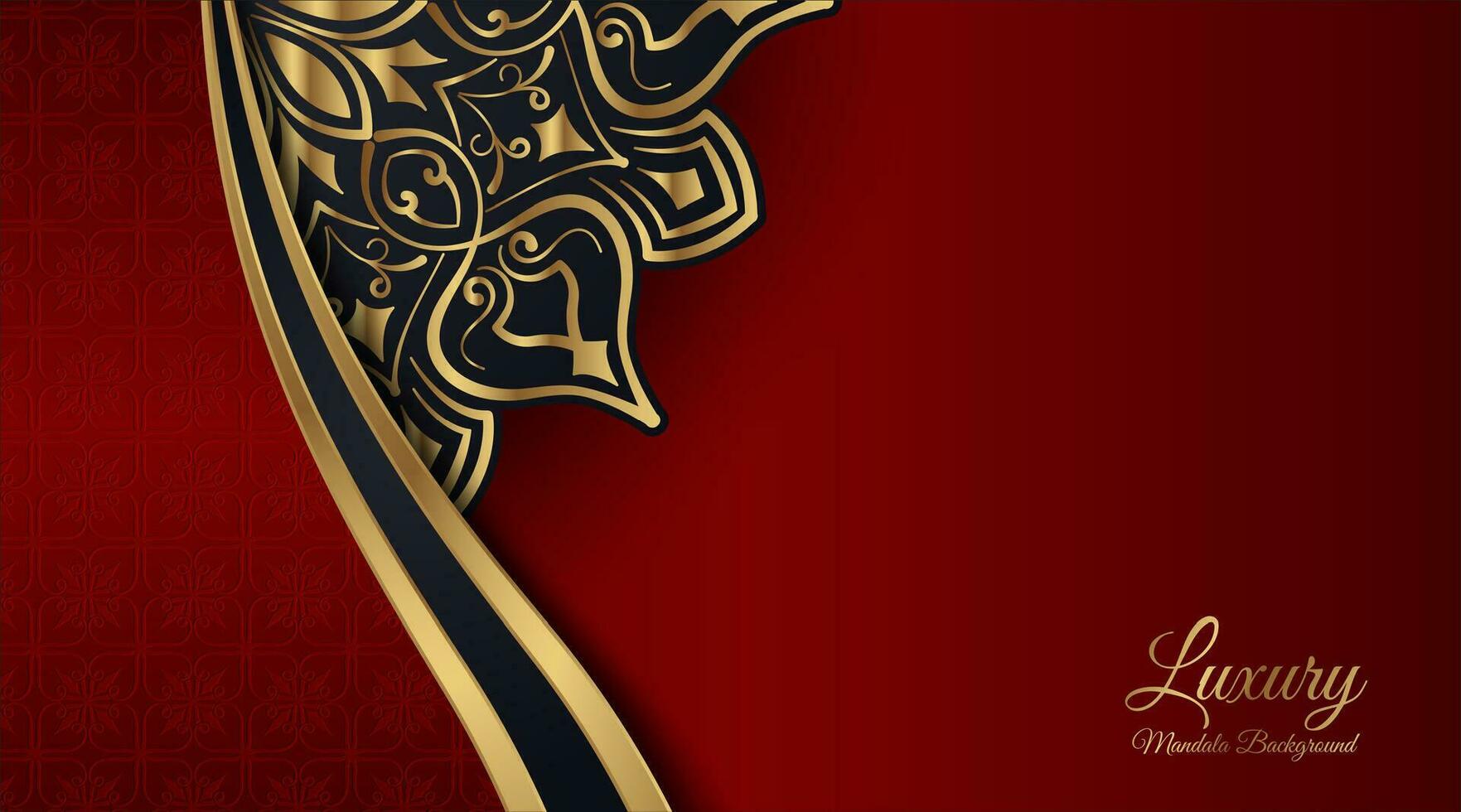 Luxury background with golden mandala ornament vector