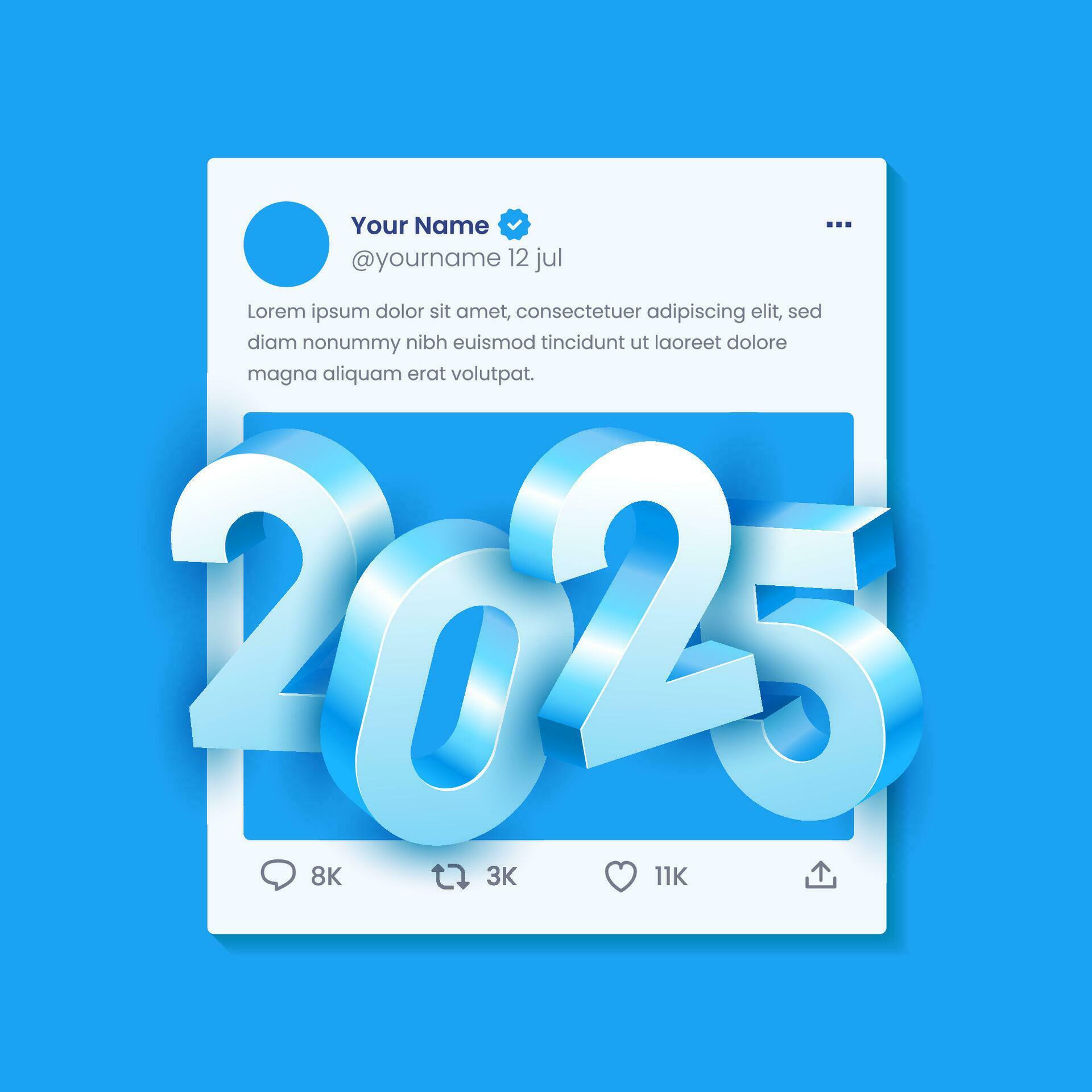 Happy new year 2025 design template. 2025 new year celebration concept