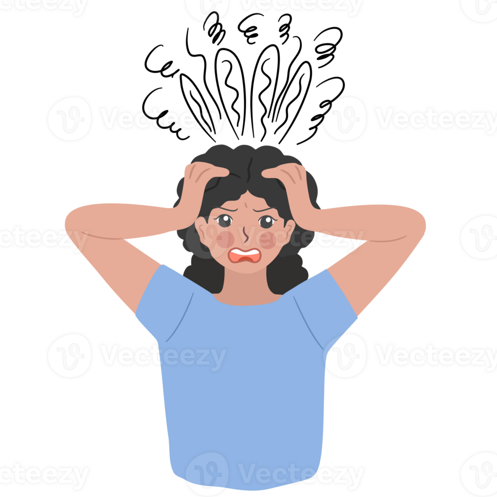 stressed cartoon character 30936638 PNG