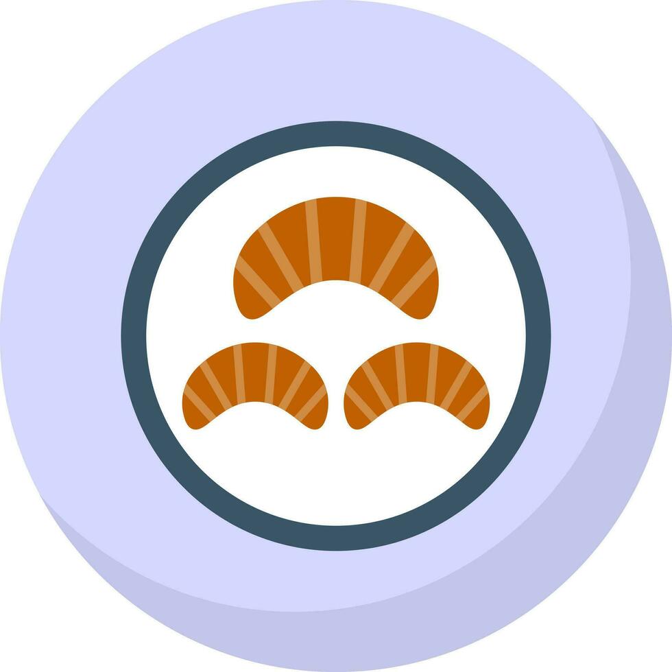 Croissant Vector Icon Design