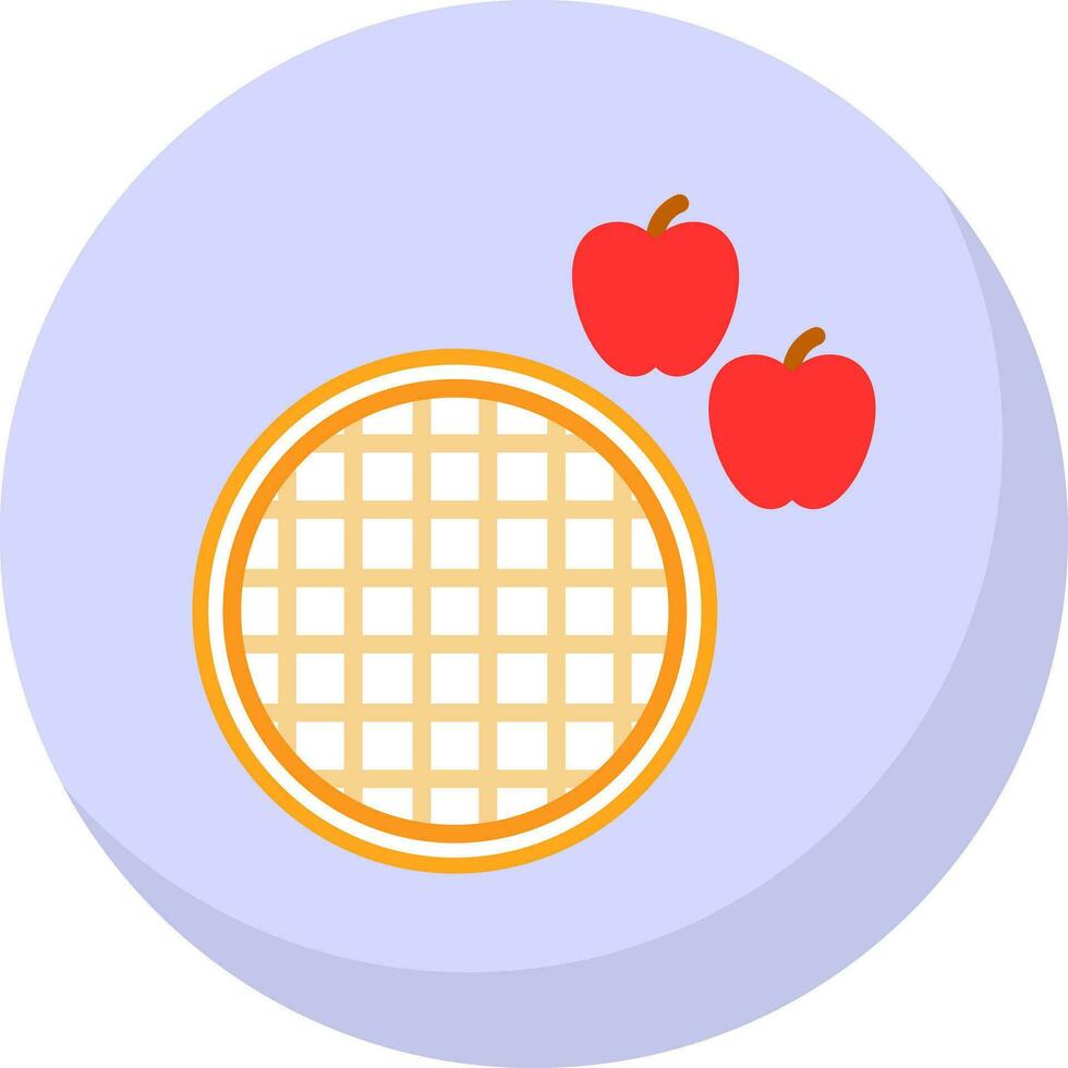 manzana tarta vector icono diseño