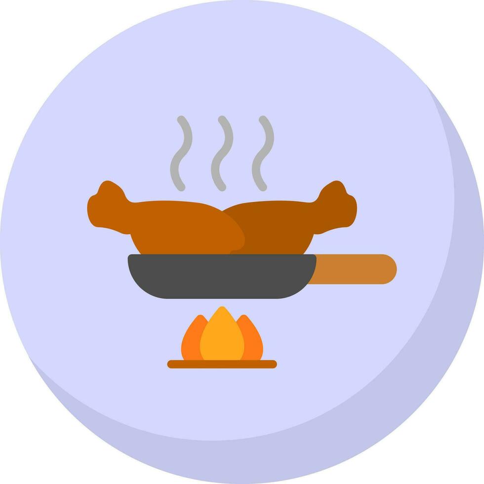 Chicken Stir-Fry Vector Icon Design