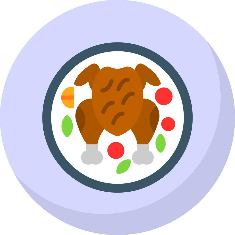 asado pollo vector icono diseño