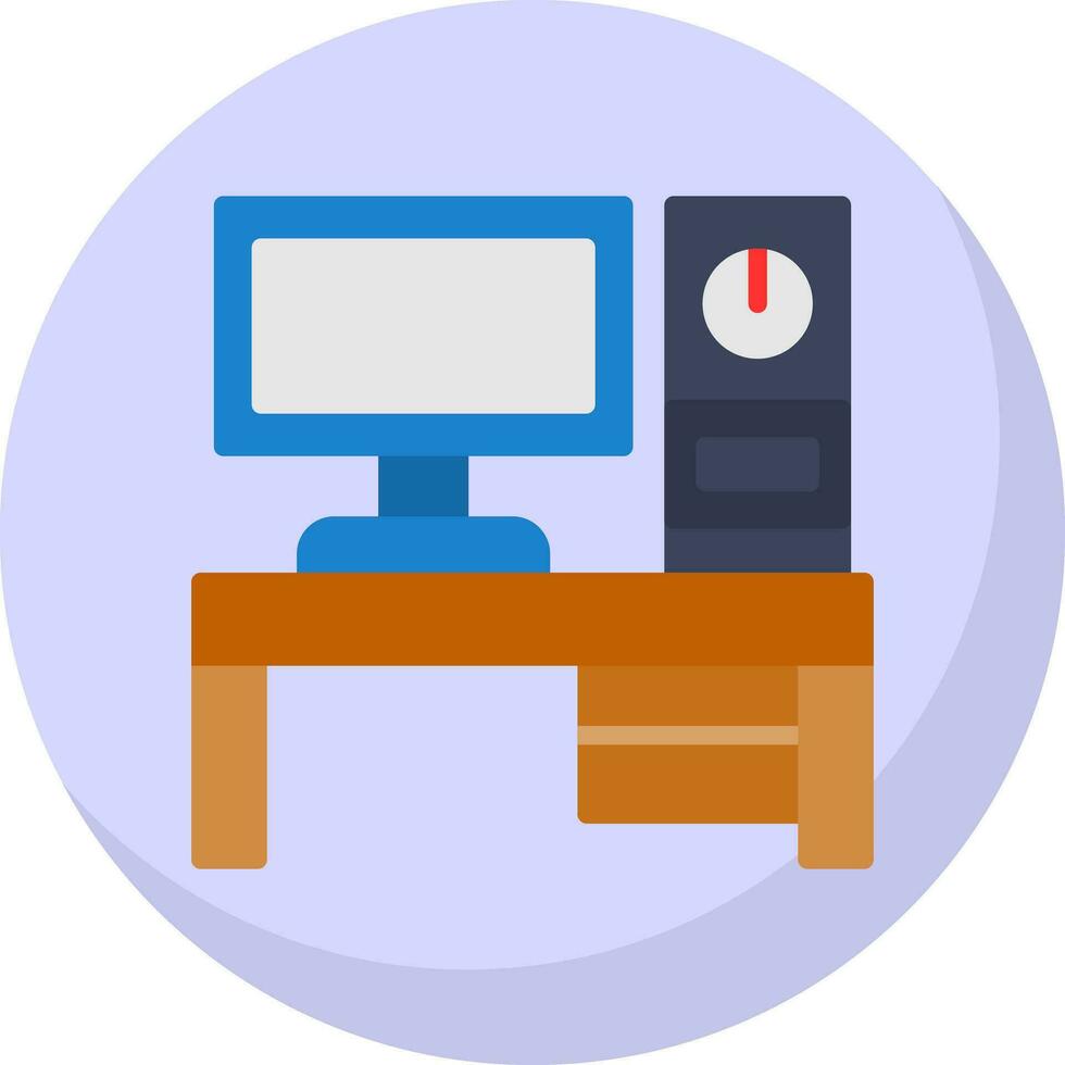 Desktop pc Vector Icon Design