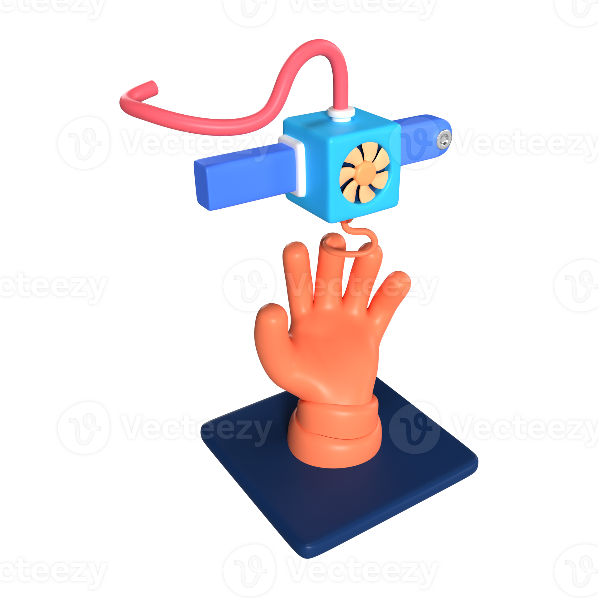 Printing Hand 3D Illustration Icon 30936901 PNG