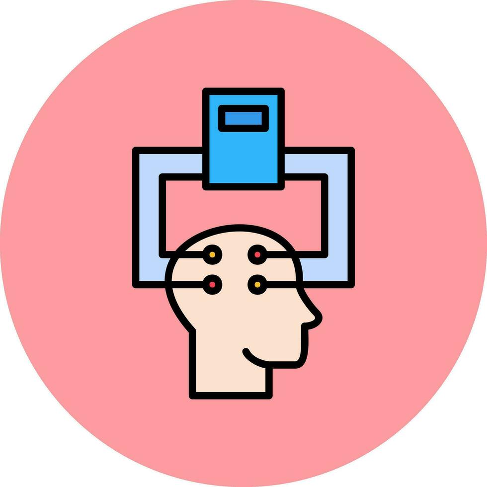 electroencefalograma vector icono