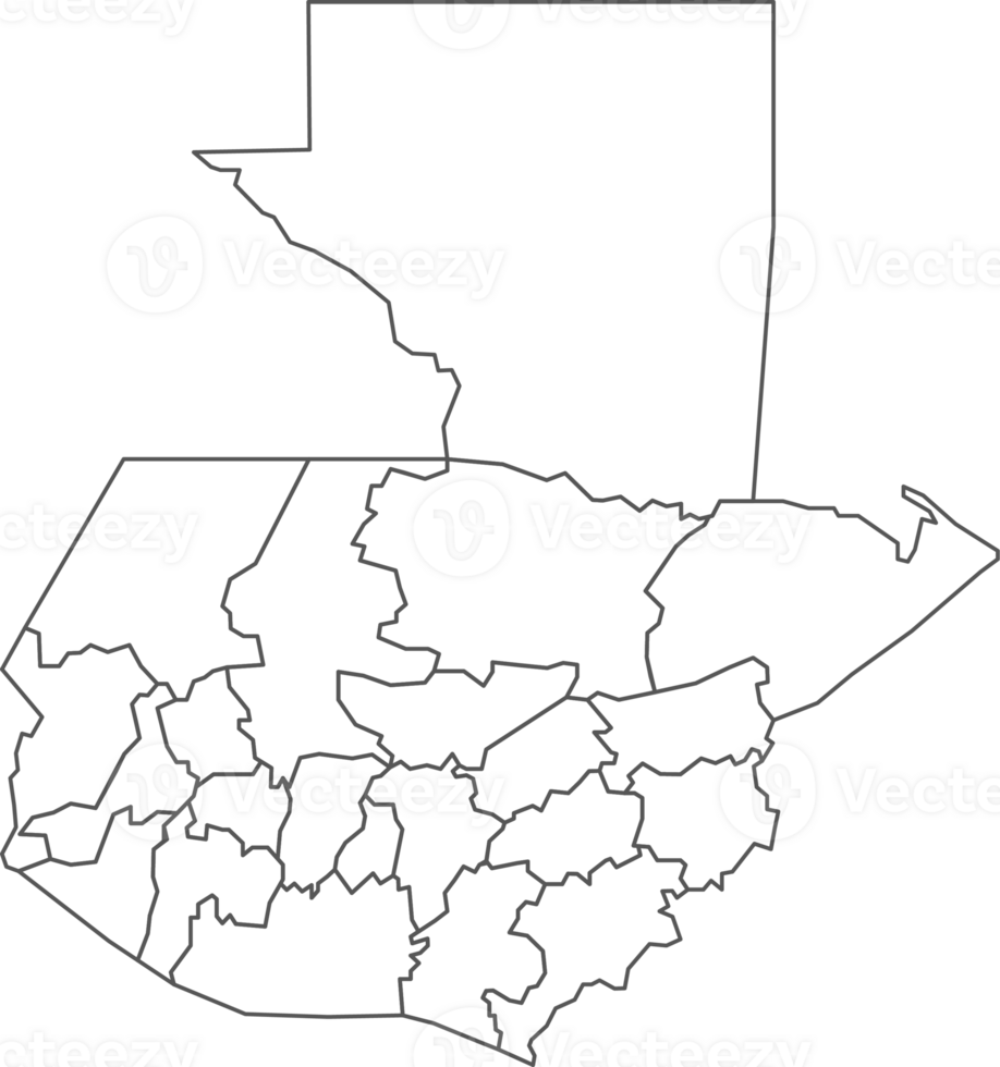 Map of Guatemala with detailed country map, line map. png