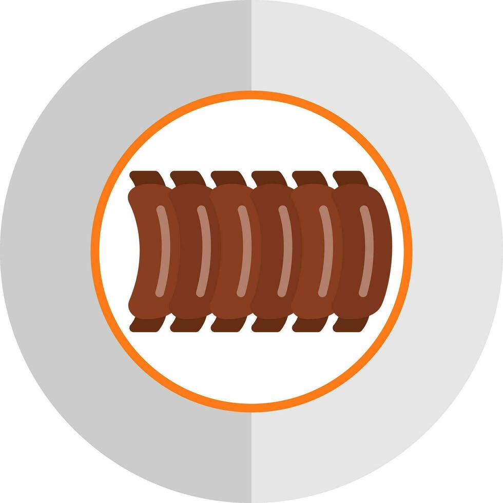 BBQ Ribs Vector Icon Design